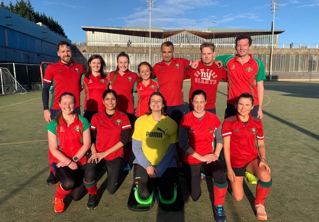 THD's mixed team pose at Crystal Palace astro