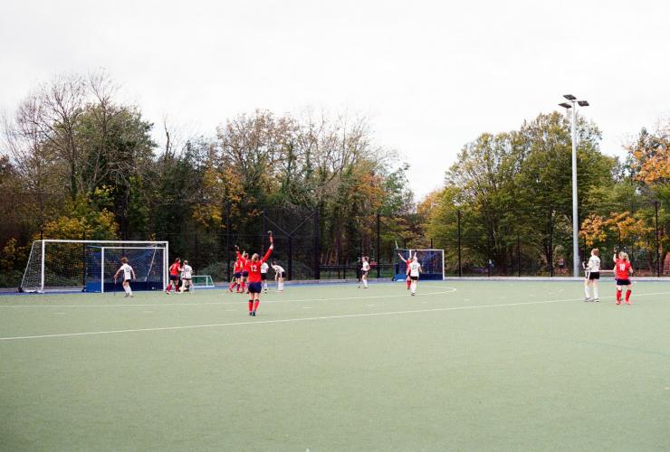 Our Women's 1s celebrating one of three cracking goals against Wapping 2s
